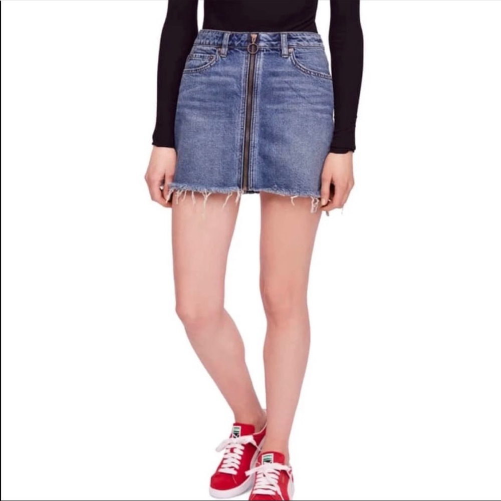 Free people denim skirt